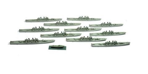 Konvolut 12 Kriegsschiffe