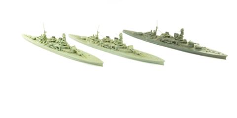 Konvolut 3 britische Kriegsschiffe