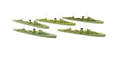 Konvolut 5 britische Kriegsschiffe