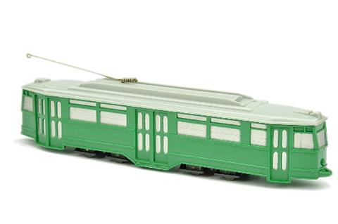 Straßenbahn 4-Achs-Triebwagen, grün