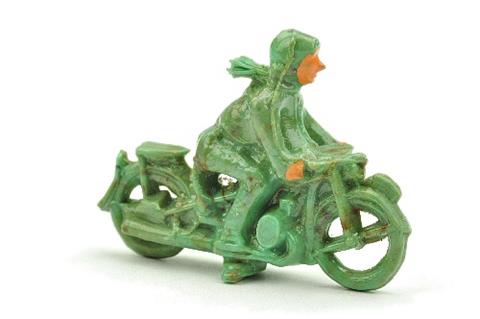 Motorradfahrer, misch-grün