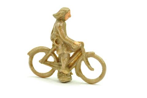 Radfahrer (weiblich), misch-beige