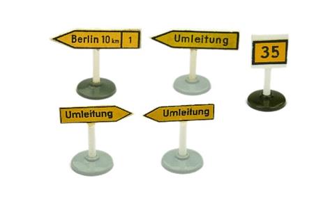 Konvolut 5 Verkehrszeichen (Typ 1)