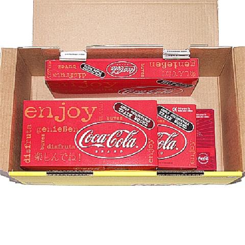 Konvolut 4 Ladegut-Packungen (Coca Cola)