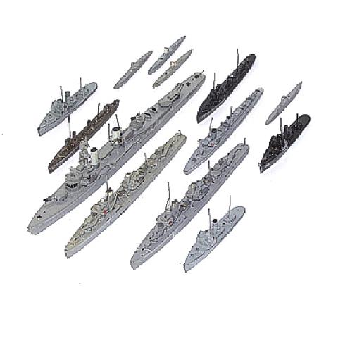 Konvolut 13 Kriegsschiffe (Vorkrieg)
