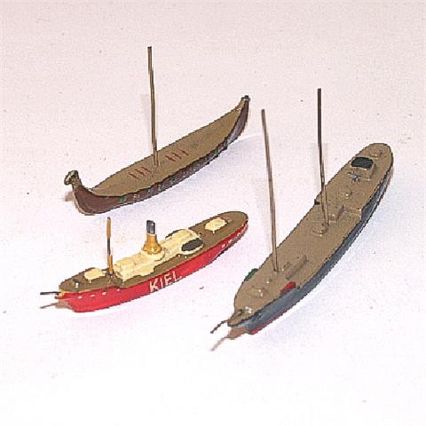 Konvolut 3 Schiffe (Vorkrieg, 2.Wahl)