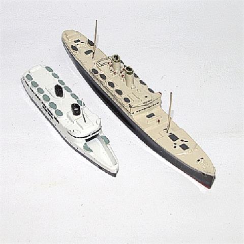 Konvolut 2 Zivilschiffe (Nachkrieg)