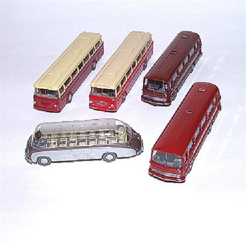 Konvolut 5 Busse der 60er Jahre