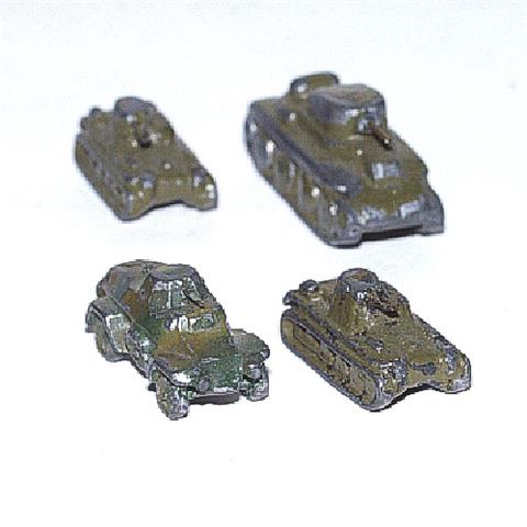 Konvolut 4 Wehrmachtsmodelle (1:200)