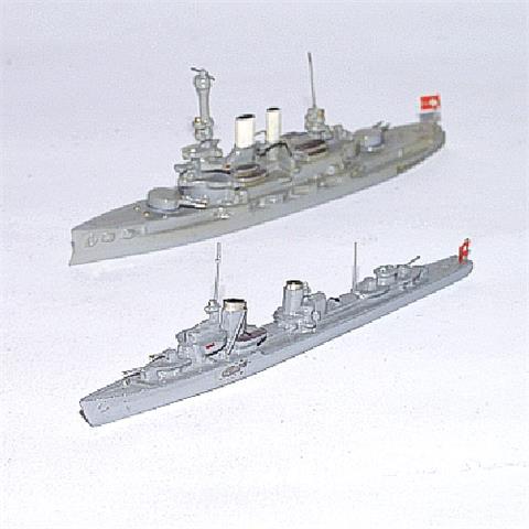 Konvolut 2 Kriegsschiffe (Vorkrieg)