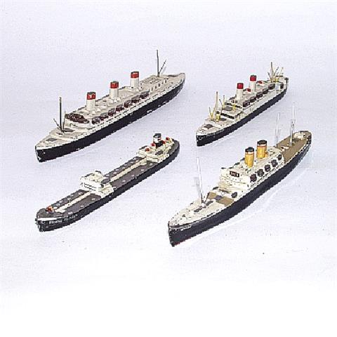 Konvolut 4 Zivilschiffe (Vorkrieg)