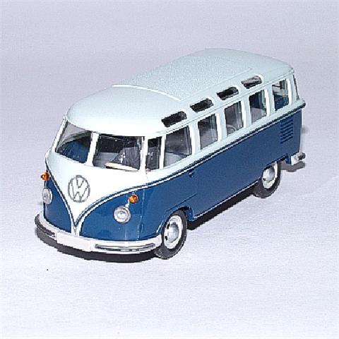 VW Sonderbus verglast, papy'weiß/ozeanblau