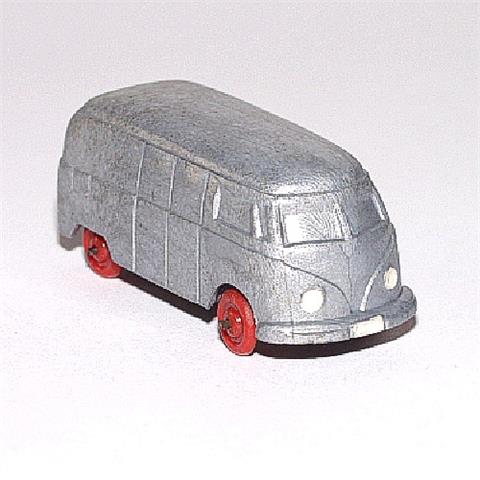 VW Kastenwagen, silbern (Räder rot)