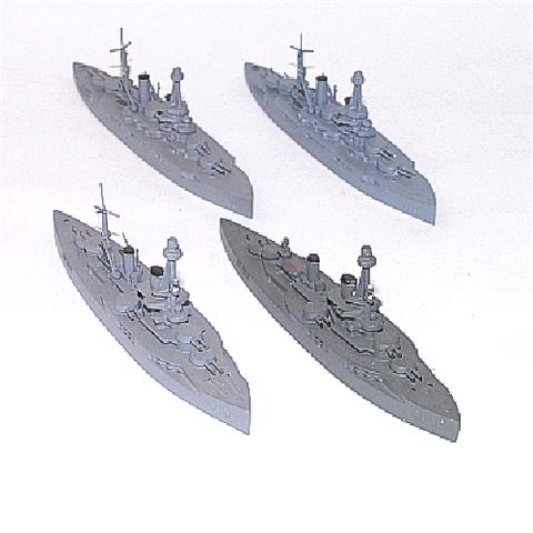 Konvolut 4 französische Schlachtschiffe
