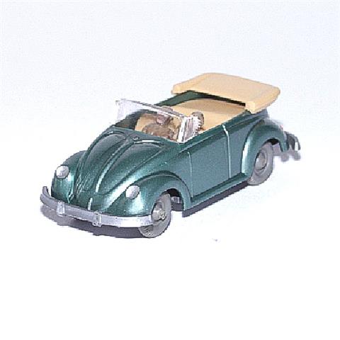 Käfer Cabrio mit Hörnern, grünmetallic