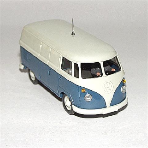 VW-Kastenwagen, perlweiß/m'graublau (m.Ant.)