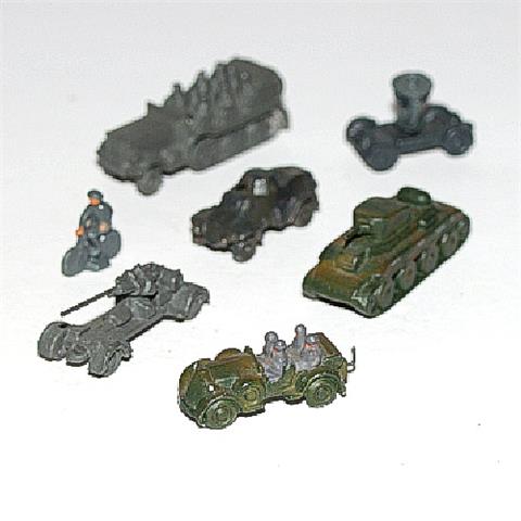 Konvolut 7 Wehrmachtsmodelle (1:200)