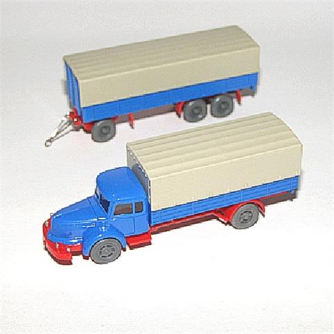 Lastzug Krupp-Titan, himmelblau/blaßrot