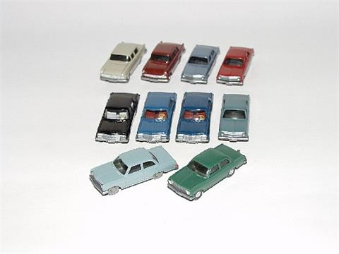 Konvolut 10 Opel-PKW der 60er/70er Jahre
