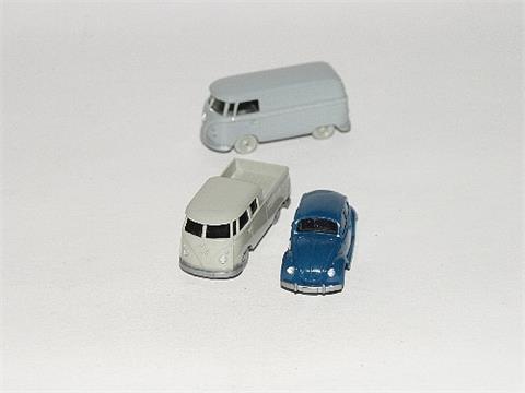 Konvolut 3 VW-Modelle der 60er Jahre