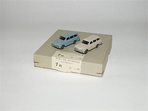 Händlerkarton mit 10 Opel Caravan '60