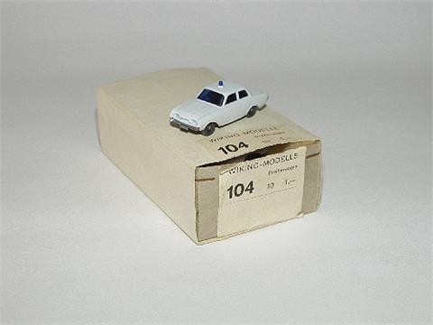 Händlerkarton mit 10 Polizeiwagen Ford