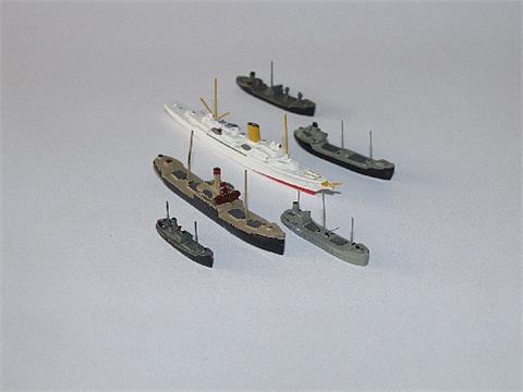 Konvolut 6 kleine Schiffe