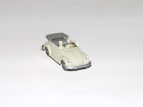 VW Käfer Cabrio mit Hörnern, h'gelbgrau