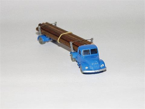 Langholz-Transporter Magirus, himmelblau