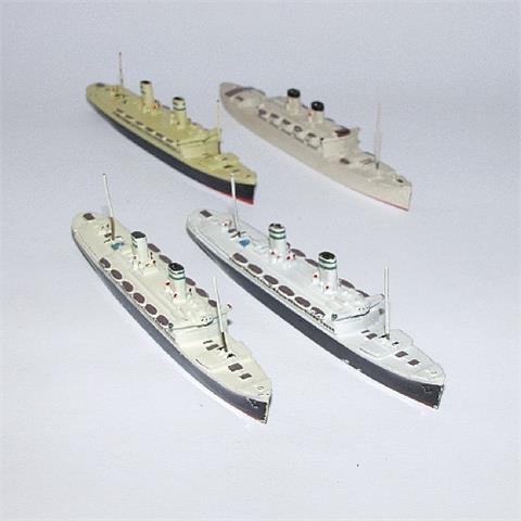 Konvolut 4 Passagierschiffe (Nachkrieg)