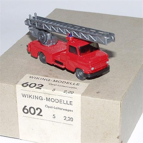 Händlerkarton mit 5 Opel Blitz Feuerwehren