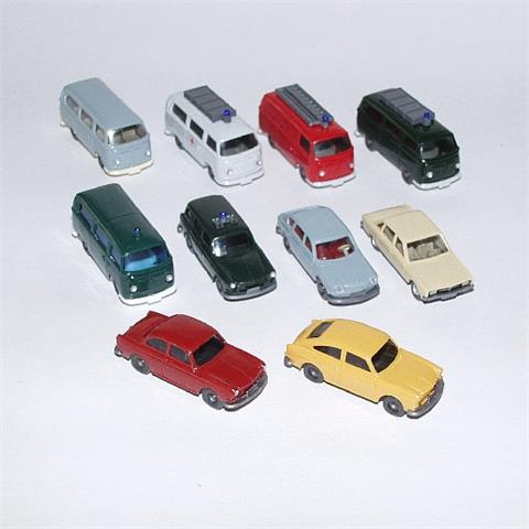Konvolut 10 VW-Modelle der 70er Jahre