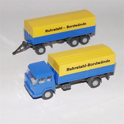 Ruhrstahl - Stahlpritschen-Lastzug Hanomag