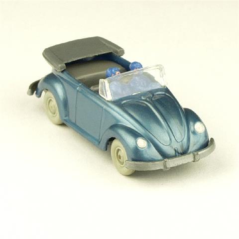 VW Käfer Cabrio mit Hörnern, blaumetallic