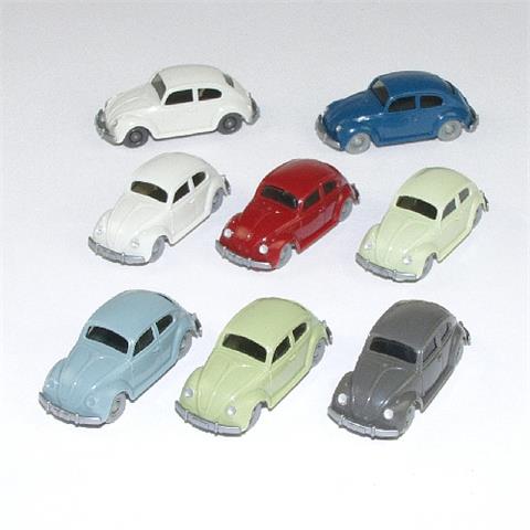 Konvolut 8 VW Käfer der 60er Jahre