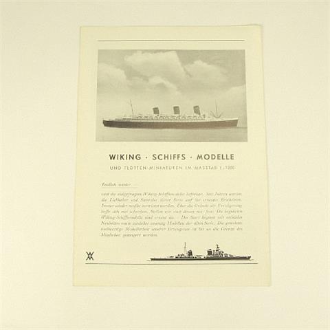 Schiffs-Preisliste um 1958