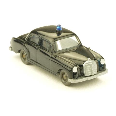 Mercedes 180 Polizei, schwarz (mit Sockel)