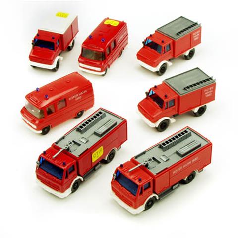 Konvolut 7 Werbe-Feuerwehren der 80er Jahre
