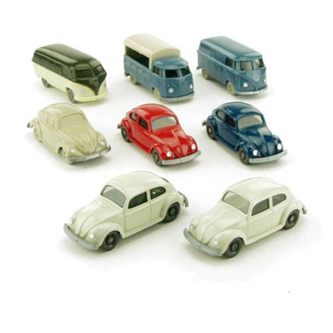 Konvolut 8 VW-Modelle der 50er/60er Jahre