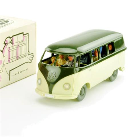 VW Bus Typ 2, olivgrün/hellgrünbeige (im Ork)