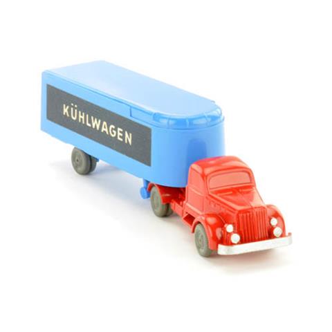 Sattelzug Kühlwagen, rot/signalblau