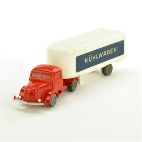 Sattelzug Kühlwagen, rot/"eisig"-weiß
