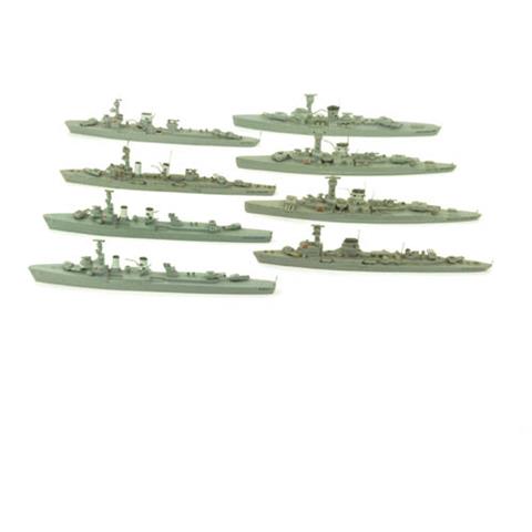 Konvolut 8 deutsche Kriegsschiffe (Vorkrieg)