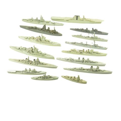 Konvolut 15 Kriegsschiffe (Vorkrieg)