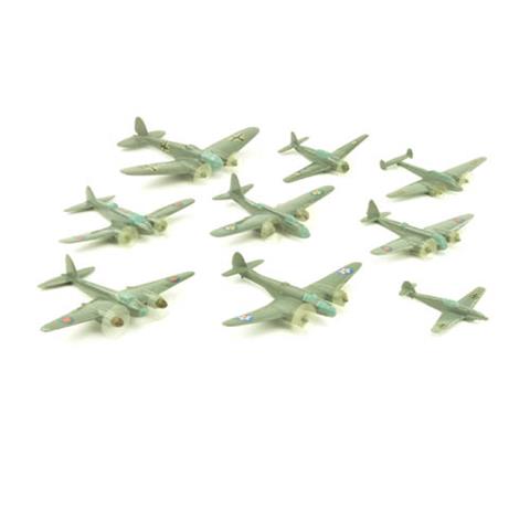 Konvolut 9 Flugzeuge "Grünlinge"