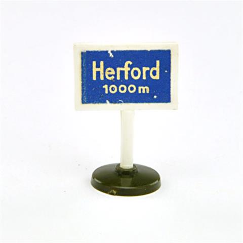 Verkehrszeichen "Herford 1000 m"