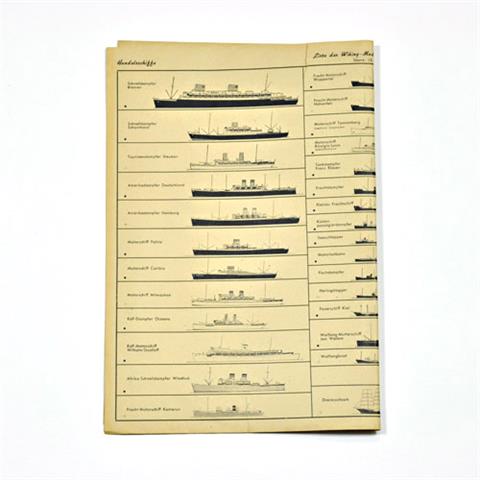 Schiffstypen-Erkennungsblatt 1940