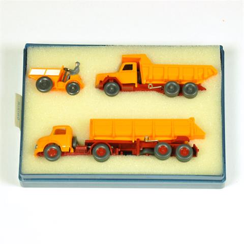 Geschenkpackung Baufahrzeuge (um 1975)
