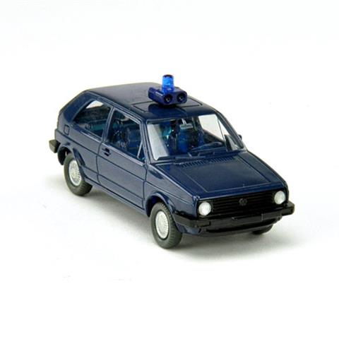 VW Golf II (2-türig), stahlblau (mit Blaulicht)