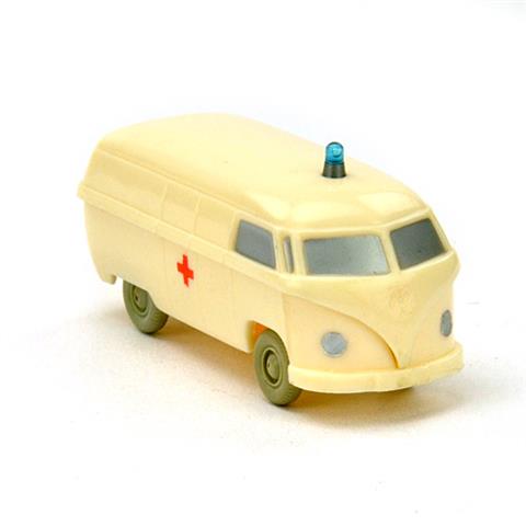 Krankenwagen VW Kasten, cremeweiß (gesilbert)